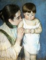 Junge Thomas und seine Mutter Mütter Kinder Mary Cassatt